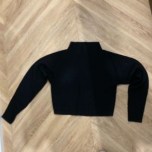 Club Monaco cashmere cropped mockneck sweater